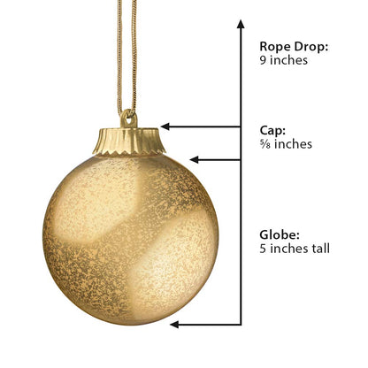 Xodus Innovations WP550-3 Outdoor LED Ornament, Battery Powered Pulsing Globe Sphere Lights with Dusk Sensor (Pack of 3) (Gold)