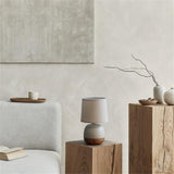 Simple Designs LT2078-LWG Petite Mid Century Table Lamp, Light Wood and Light Gray Simple Designs