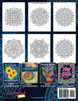 Relaxing Mandala Patterns Adult Coloring Book: Stress Relieving Mandala, Anxiety Relief Coloring Pages. WoodArtSupply