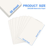50pcs 4.7x7.1 Inch Blank Watercolor Cards, White Water color Paper Cards Watercolor Cardstock Bulk for Kids Students Painting Invitation Thank You Note Greeting Card Art Supply SAVITA