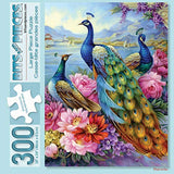 Bits and Pieces Jigsaw Puzzles for Adults 300 Pieces - Peacocks Fantasy Bits and Pieces