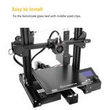 Comgrow 2PCS Ender 3 Pro Glass Bed, Upgraded Tempered Glass Plate with Bed Clips, Ender 3 Build Plate 235x235x4mm for Creality Ender 3 Pro/Ender 3 V2/Ender 3 V2 Neo/Ender 3 Neo/3 S1/3 S1 Pro/5 Pro Comgrow