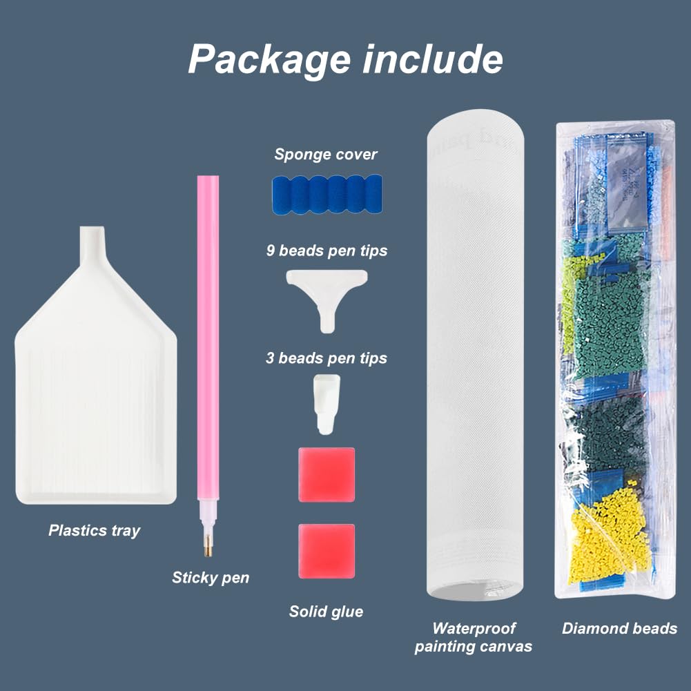 Stalente Diamond Painting Kits for Adults, 5D DIY Diamond Art Kits for Beginners Round Full Drill Diamond Painting for Home Wall Decoration Gift 12×12inch, Mandala Stalente