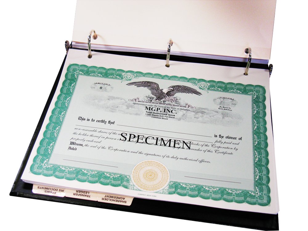 Corpkit Customized Corporate Kit with Printed Minutes & Bylaws/Operating Agreement, Black Binder, Slipcase, Corporate Seal, Certificates with Stubs-(Not for Profit) CorpKit Legal Supplies