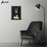 AdirHome Recessed Wall Mount Storage Cabinet – Sturdy Fully Assembled Wooden Utility Storage Shelf – Ideal for Home Kitchen, Bathroom, Laundry, Medicine Cabinet (Black) AdirHome