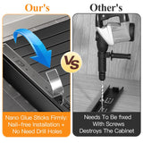 Pull Out Cabinet Organizer Fixed With Adhesive Nano Film,Heavy Duty Storage and Organization Slide Out Pantry Shelves Sliding Drawer Pantry Shelf for Kitchen,Living Room11.8"W x16.9"D x 3.1"H(1PC) Kitstorack