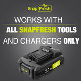 SnapFresh 20V 2.0Ah Li-ion Battery, (Not Compatible with Other Brands), Lithium-Ion Battery Support Fast Charging(BBT-DC20A) SnapFresh