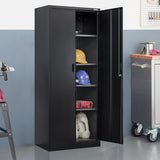 BESFUR Metal Storage Cabinet, 72" H x 36" W x 18" D Garage Storage Cabinet, Adjustable Shelves and Locking Doors for Office, School, Garage - Black BESFUR