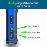 Werktough 4V Mini Electric Cordless Screwdriver with 3-Gear Torque 5Nm Power 25pc Screwdriver Bits S2 LED Light USB Charging Home Improvement S026 hyperpower