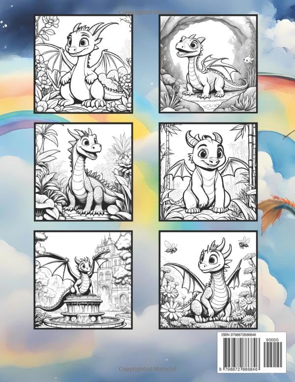 Dragon Doodles: A Whimsical Coloring Journey WoodArtSupply