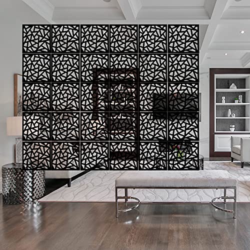Kernorv Hanging Room Divider Made of Environmentally PVC, 12 PCS Partitions Panel Screen for Decorating Bedroom, Dining, Study and Sitting-Room, Hotel, Bar and Restaurant KERNORV