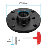 DEEFIINE 4'' Steel Wood Lathe Faceplate Chucks,Faceplate for Wood Lathe,Lathe Face Plate Fit for 1'' x 8TPI Spindle without Screwchuck DEEFIINE