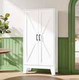 Letaya Storage Cabinet,47" H Metal Kitchen Pantry Cabinets with Doors and Adjustable Shelves,Pantry Organizers for for Cupboard/Dining/Bathroom/Office/Garage Room,White Letaya