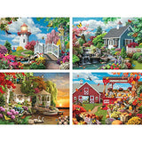 Bits and Pieces – 4-in-1 Multi-Pack Large 500 Piece Jigsaw Puzzles for Adults – Jigsaw Puzzle Set Bundle by Artist Alan Giana, Completed Puzzle Size: 16" x 20" Bits and Pieces