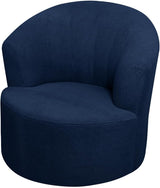 SFYZHMME Jacquard Swivel Barrel Chair Cover, Soft Polar Fleece Swivel Accent Chair Slipcover,Modern Barrel Chair Slipcover for Round Club Armchair (Navy) SFYZHMME