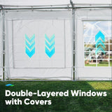 Quictent 20x40ft Party Tent Heavy Duty Outdoor Gazebo White Wedding Tent Canopy Event Shelter Carport with Removable Sidewalls& 6pcs Storage Bags Quictent