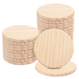 36 PCS 4 Inch Unfinished Wood Coasters, Premium Round Wooden Plaques for DIY Crafts, Drawing, Painting, Wood Engraving, Wood Burning, Laser Scroll Sawing and Home Decoration GNIEMCKIN