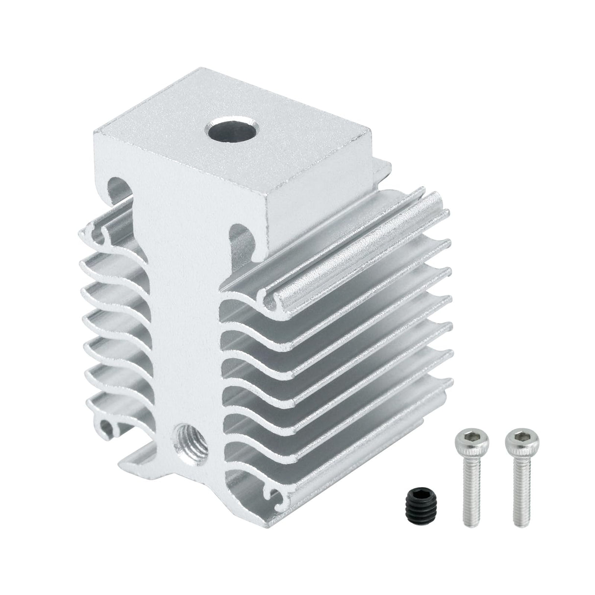 3D Printer xirbbo Heat Dissipation Block, Ender 3 V3 Silver Aluminum 3D Printer Heatsink Radiator, Hotend Replacement Parts 3D Printing Heatsink Accessory, for Ender 3 V3 KE and Ender 3 V3 SE Xirbbo