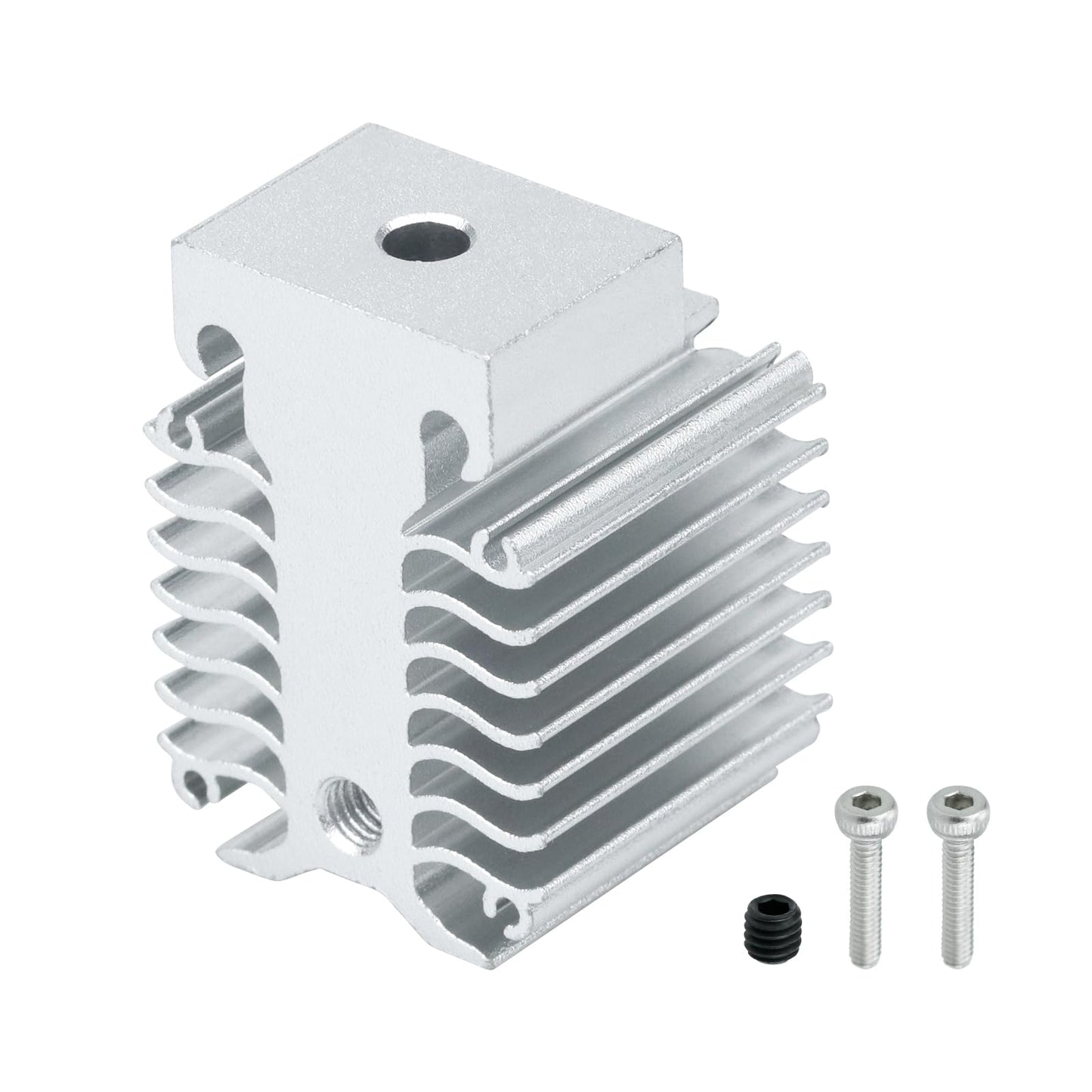 3D Printer xirbbo Heat Dissipation Block, Ender 3 V3 Silver Aluminum 3D Printer Heatsink Radiator, Hotend Replacement Parts 3D Printing Heatsink Accessory, for Ender 3 V3 KE and Ender 3 V3 SE - WoodArtSupply