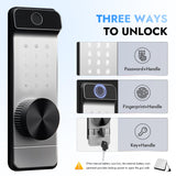 KAER Biometric Gun Safe for Rifle & Pistol, 10-14 Gun Capacity Large Rifle Safe with Fingerprint Lock, Adjustable Shelves, Silent Mode & Anti-Theft Alarm, Home Locking Cabinet for Firearms Storage KAER