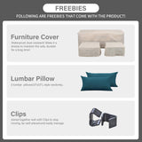 Rattaner Outdoor Furniture Set 3 Pieces Wicker Patio Furniture Outdoor Sectional Patio Couch Outdoor Coffee Table with Storage All-Weather No-slip Cushions Waterproof Covers, Peacock Blue Rattaner