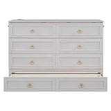 Harper & Bright Designs Queen Size Murphy Bed Cabinet with Large Drawer and USB Ports, Wooden Platform Bedframe, Can Be Convert into Storage Wall Chest, for Bedroom Small Space Office, White Harper & Bright Designs