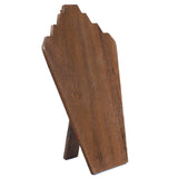 Ikee Design 2 Pcs Lightweight Wooden Necklace Display Bust Easel Jewelry Display for Shows, Necklace Stand, Brown Color, 8.3 W x 4.3 D x 13 H in Ikee Design