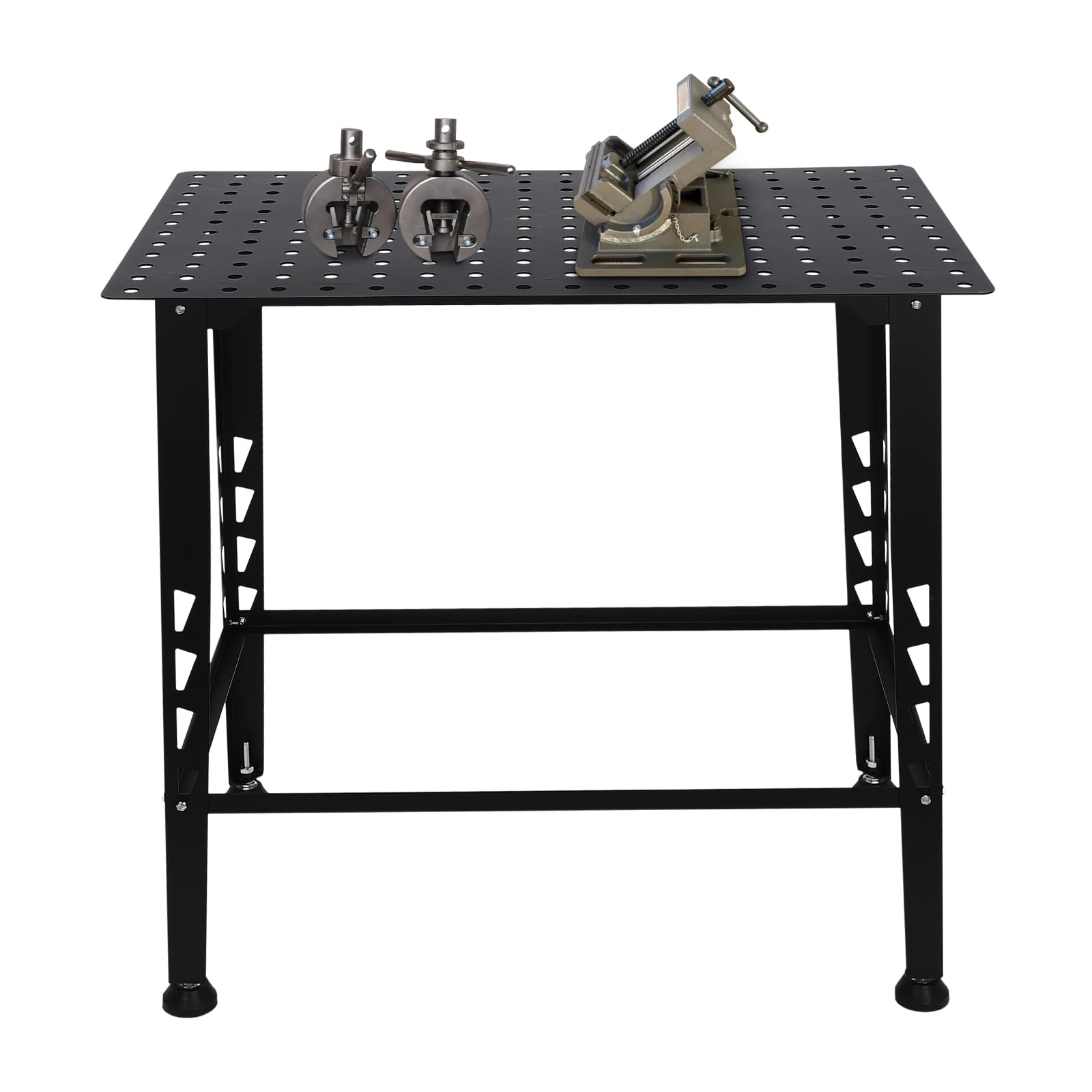 Welding Table, Steel Welding Fabrication Table, Portable Welding Table Top with 4 Stop Bases, Double Tiers Storage Panel Welding with Tool Kit, for Home Workshops, 600lbs Load Capacity (36 *  - WoodArtSupply