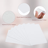 PATIKIL 300 Pack Sublimation Metal Business Cards Blank, 0.21mm Thick 3.4x2.1 Inch Aluminum Printable Name Card for Custom DIY Print, White PATIKIL