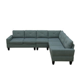 NicBex MZX-Emma-SF-00054-DX Sofa Couch, 4 Piece Set, Green NicBex