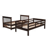 Twin Over Twin Bunk Bed with Trundle and Stairs, Solid Wood Bunk Beds Frame with Storage for Kids, Teens, Adults, Bedroom, Dorm. No Box Spring Needed (Espresso) Bellemave