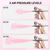 Morovan Airbrush Kit with Compressor: Rechargeable Air brush for nails Cordless Airbrush Gun for Art Painting Cake Decorating Crafts Model Painting Nail Airbrush Machine Morovan