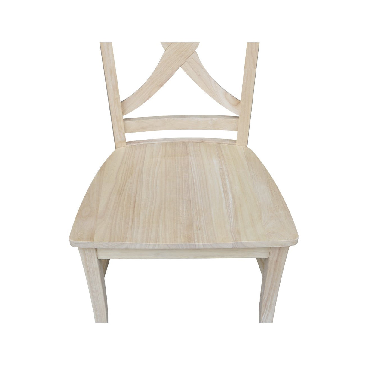 International Concepts Vineyard Curved X Back Dining Chair, Unfinished IC International Concepts