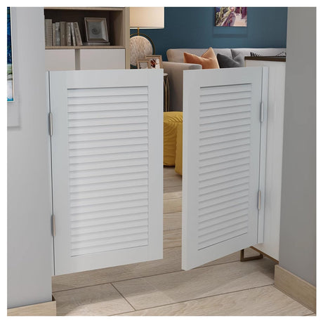 Swinging Door Cafe Door Indoor Solid Wood Saloon Door Saloon Doors Swinging, Solid Wood Swinging Cafe Doors, Saloon Style Bar Door with Hinges, Counter Entrance Pub Café Swing Door Gate, Customizable ENWINDXS