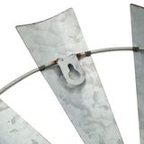 Farmlyn Creek Windmill Welcome Sign - 17 x 15 in White Galvanized Finish - Rustic Farmhouse Wall Decor - Outdoor Metal Windmill Decor - Front Door Welcome Sign Hanging Farmlyn Creek