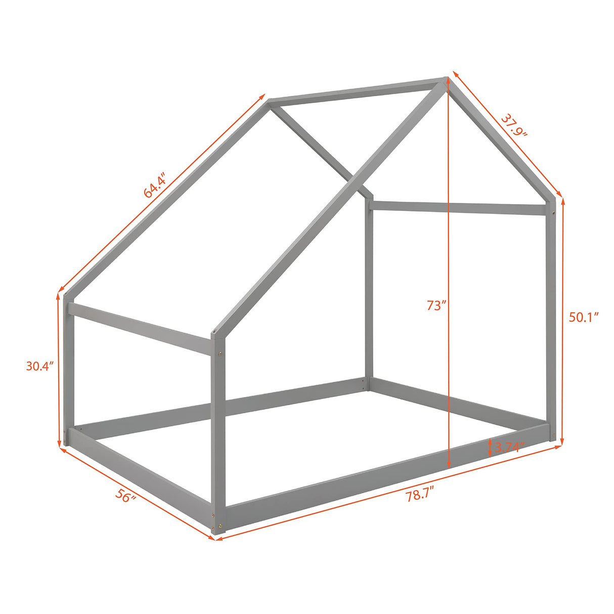 Bellemave GZZ000081FE Platform, Full, Grey Bellemave