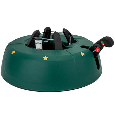 JILUVA Christmas Tree Stand with Water Reservoir, Foot Press Easy Setup, Fits up to 8ft Real Tree with 5.1" Diameter, Equipped with Water Level Indicator, No Assembly Needed