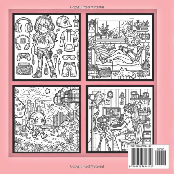 Gamer Girl Wonders: A Coloring Book for Gaming Enthusiasts: Empowering and Imaginative Scenes from the Gamer Girl Universe