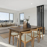 2xhome Mid Century Modern Farrmhouse Solid Wood Wooden Dining Chairs with Cane Back Begie Cushion Padded Seat for Kitchen Bedroom Commerical Natural Beige, Single, Set of 1 2xhome