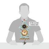 Enesco Allen Designs Birdhouse with Flowers Cuckoo Wall Clock - Battery Operated Pendulum Analog Clock, Stone Resin Decorative Clocks for Walls Home Decor Kitchen Clocks, 14.9 Inch Enesco