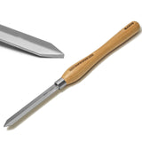 BMWOOD Cryo M2 HSS Diamond Parting Tool 3/16" with 12-1/2" Beech Handle for Woodturning Chisels BMWOOD
