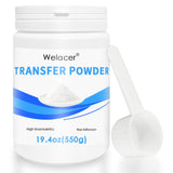 Welacer DTF Powder for Sublimation on Cotton 19.4oz / 1.21lbs, White DTF Pretreat Hot Melt Adhesive Powder for All Transfer Printer Direct Print on Dark or Black Fabric Welacer