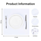 Wolkemer Set of 4 White Cloth Napkins 17 x 17 Inches Solid Washable Polyester Dinner Napkins with Hemmed Edges for Dinners Parties Weddings Banquets Events Table Decoration Wolkemer