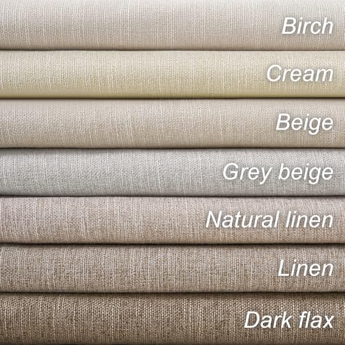 Topfinel Boho Farmhouse Black Out Linen Curtains 84 Inch Length 2 Panels Set for Bedroom Living Room, Greige Insulating Winter Room Divider Curtains Neutral Burlap Drapes 7FT Long Pleated Back Tab Topfinel