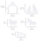 Best Choice Products 4ft Outdoor Nativity Scene, Weather-Resistant Decor, Christmas Holy Family Yard Decoration, Water-Resistant PVC - White Best Choice Products