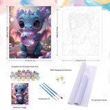 Natuyalo Paint by Numbers for Adults Beginner, Dragon Baby Easy Paint by Numbers Kits Animal Acrylic Craft Kits for Adults Suitable for Home Wall Decoration Flameless 16x20 Inch Natuyalo