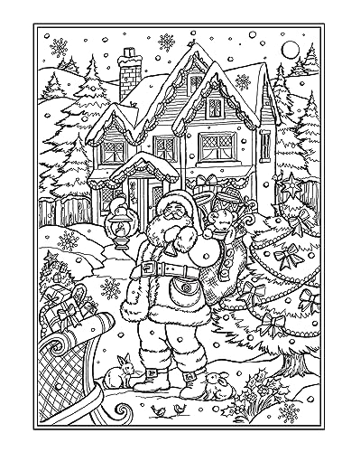Creative Haven Country Christmas Coloring Book (Adult Coloring Books: Christmas) Dover Publications