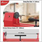 HAowosi Upgraded Wood Lathe 14" x 40", Power Wood Turning Lathe Adjustable 4 Speed 810/1180/1700/2480RPM, Benchtop Mini Wood Lathe with 5 Chisels for Woodworking HAowosi