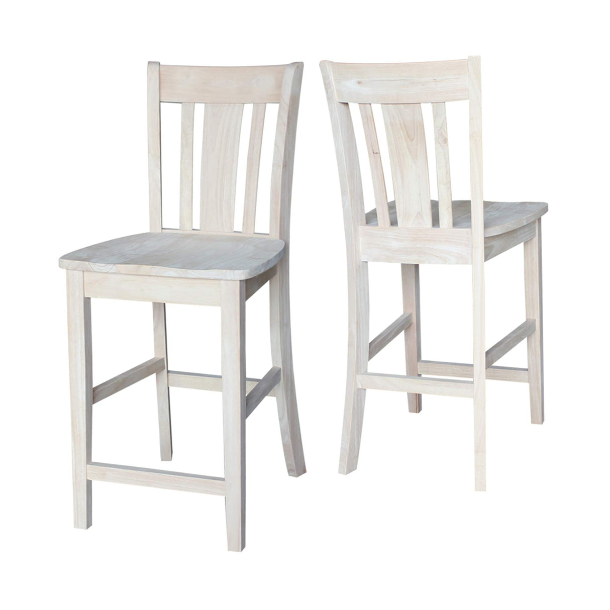 International Concepts San Remo Stool, 24-Inch SH, Unfinished IC International Concepts
