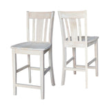 International Concepts San Remo Stool, 24-Inch SH, Unfinished IC International Concepts